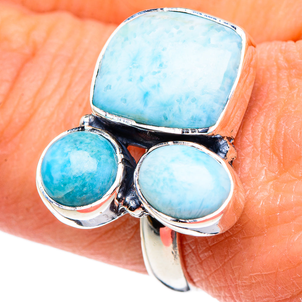Larimar Rings handcrafted by Anasilvercos - RING94603