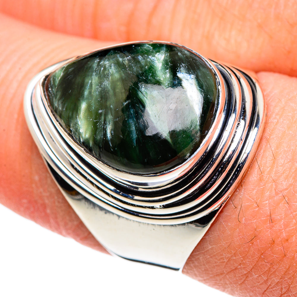 Seraphinite Rings handcrafted by Anasilvercos - RING94610