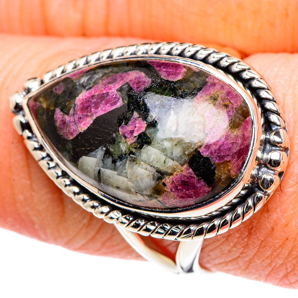 Russian Eudialyte Rings handcrafted by Anasilvercos - RING94615