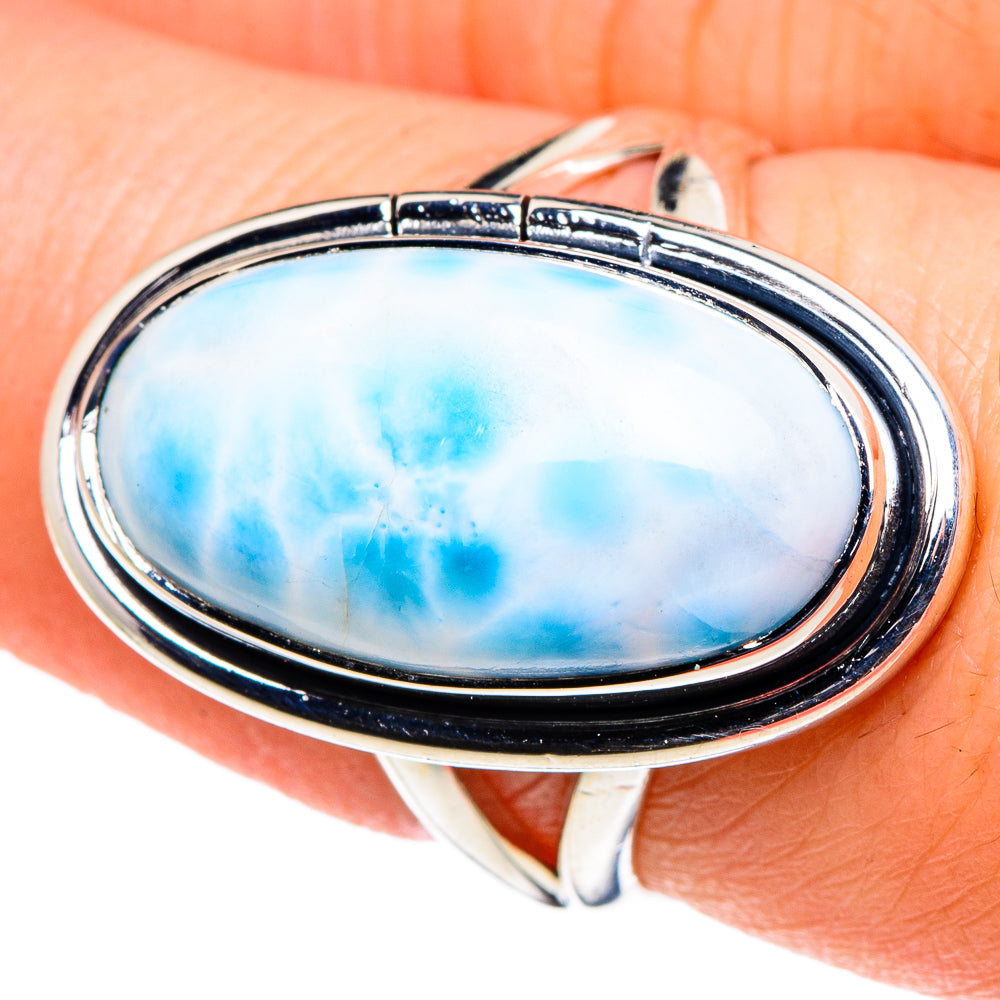 Larimar Rings handcrafted by Anasilvercos - RING94621