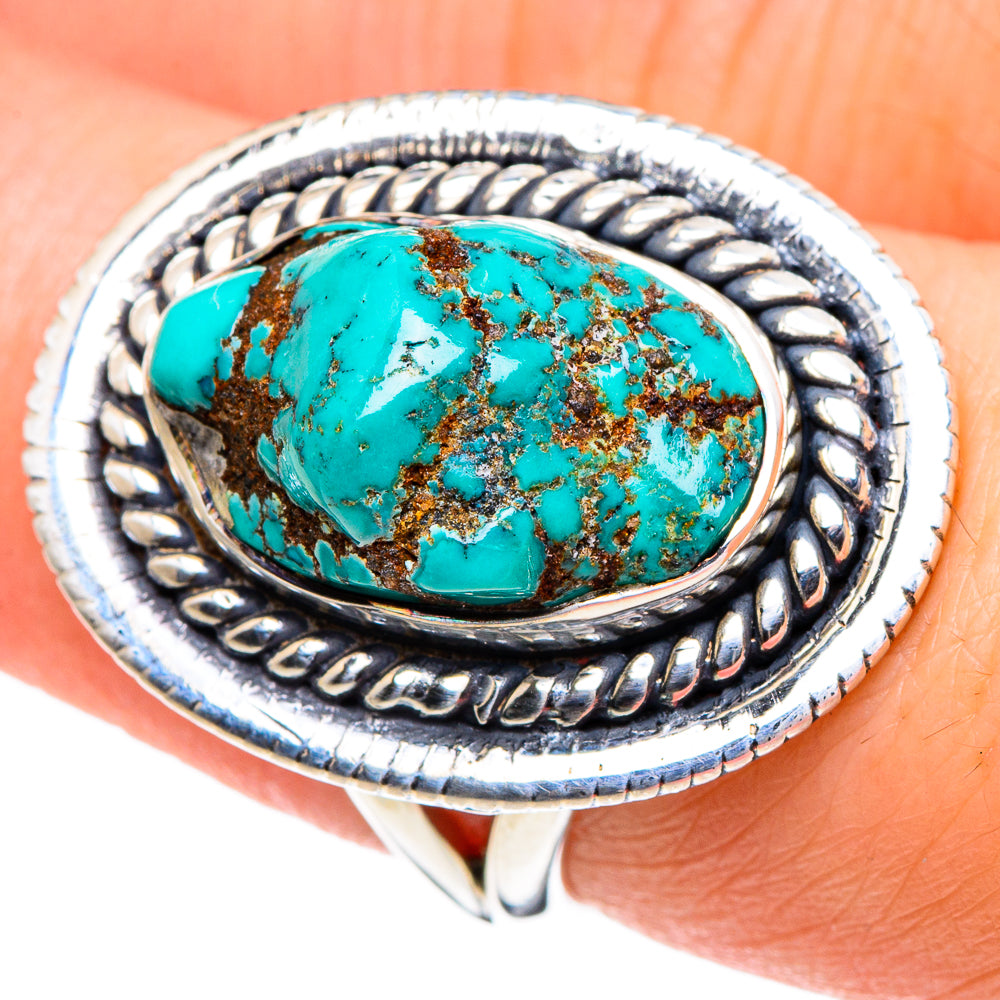 Tibetan Turquoise Rings handcrafted by Anasilvercos - RING94622