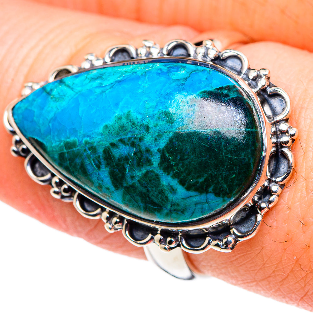 Chrysocolla Rings handcrafted by Anasilvercos - RING94624