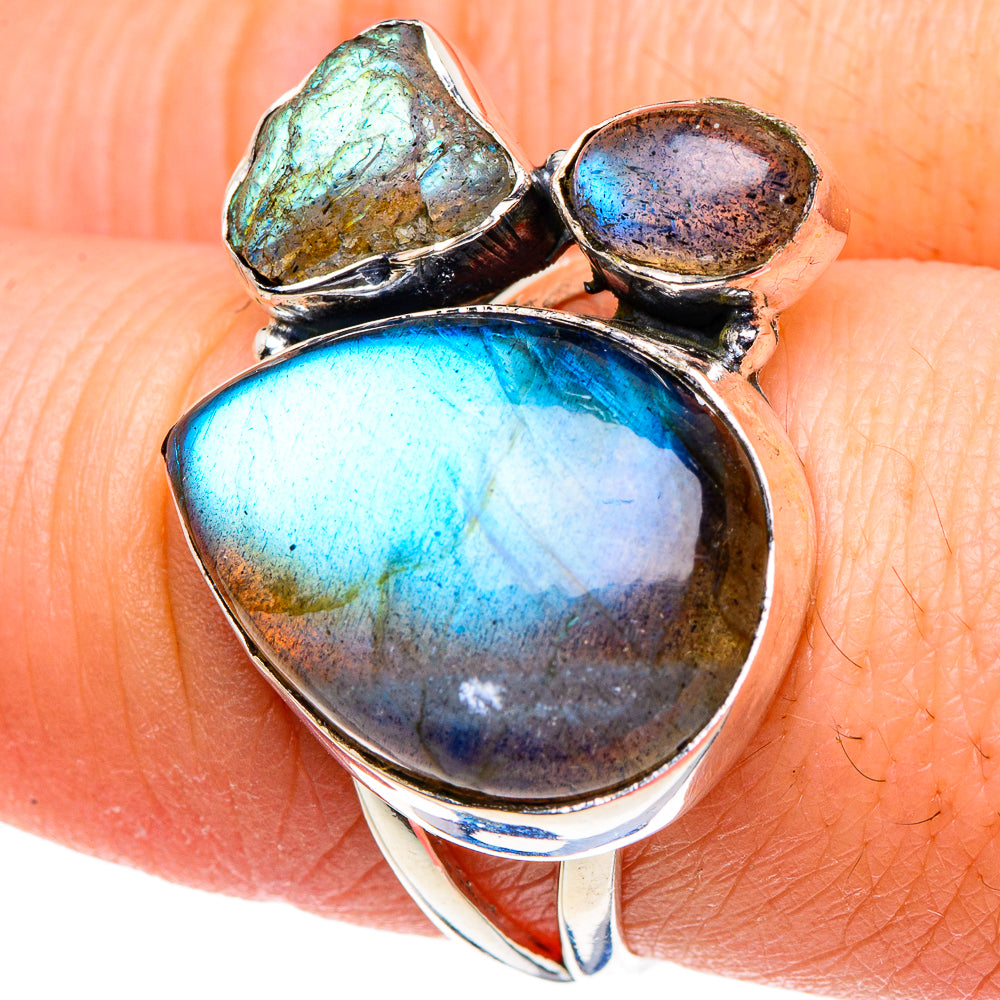 Labradorite Rings handcrafted by Anasilvercos - RING94626