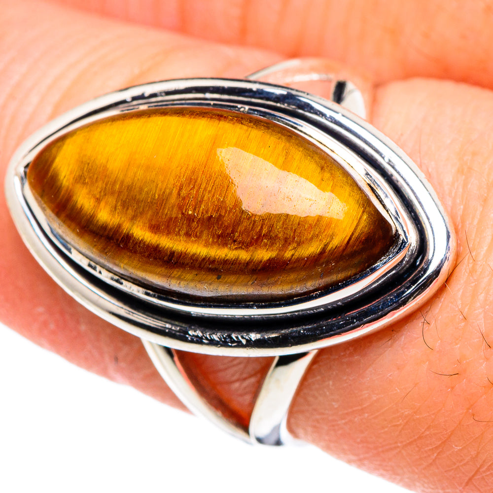 Tiger Eye Rings handcrafted by Anasilvercos - RING94633