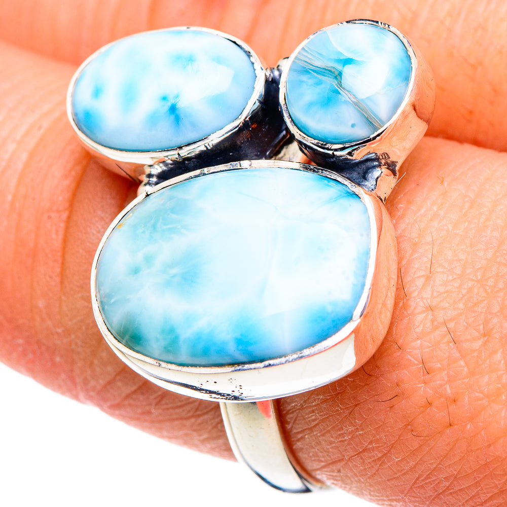 Larimar Rings handcrafted by Anasilvercos - RING94650