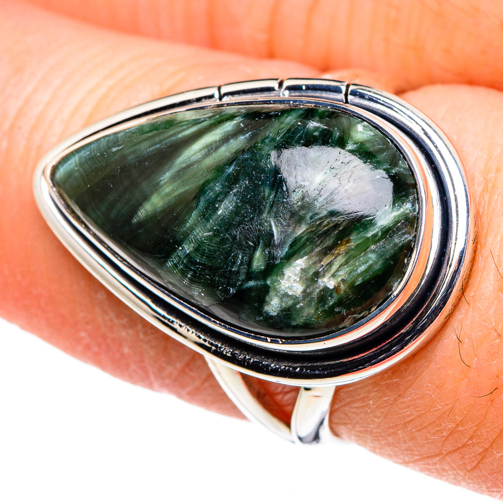 Seraphinite Rings handcrafted by Anasilvercos - RING94656