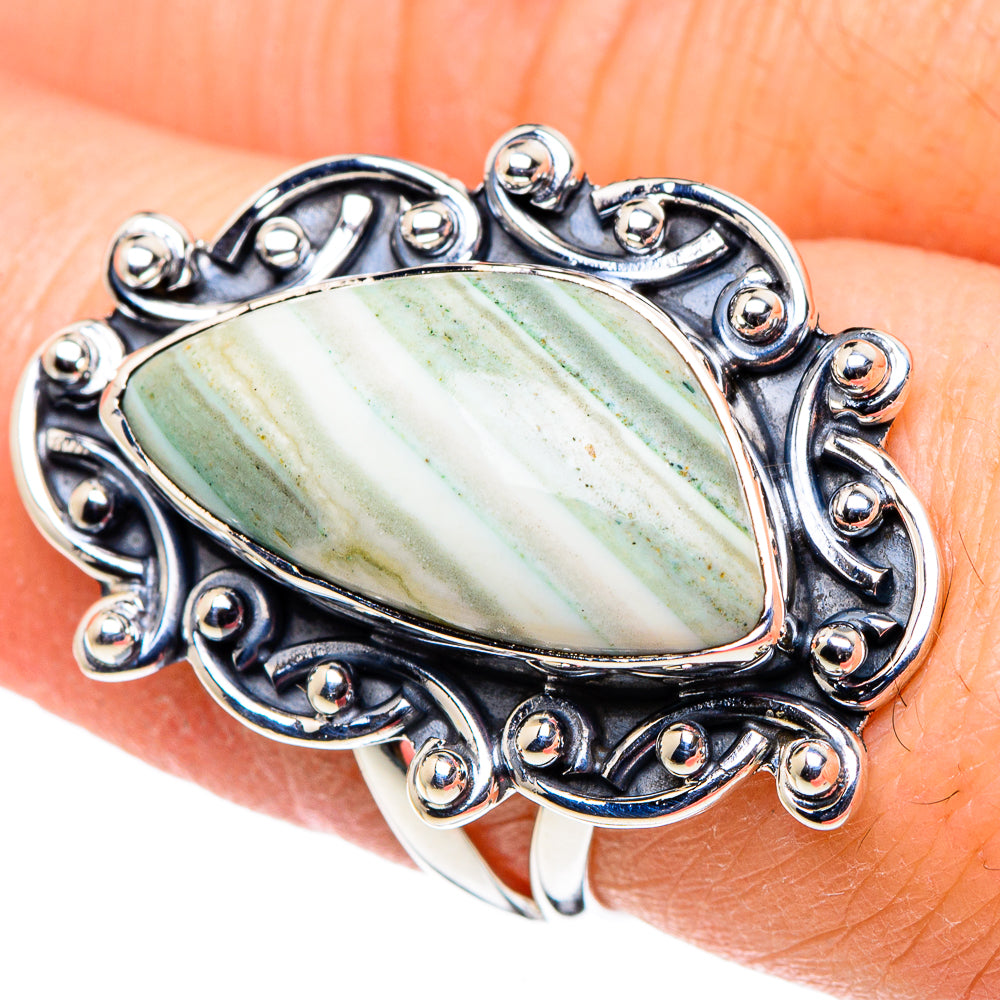 Ocean Jasper Rings handcrafted by Anasilvercos - RING94657