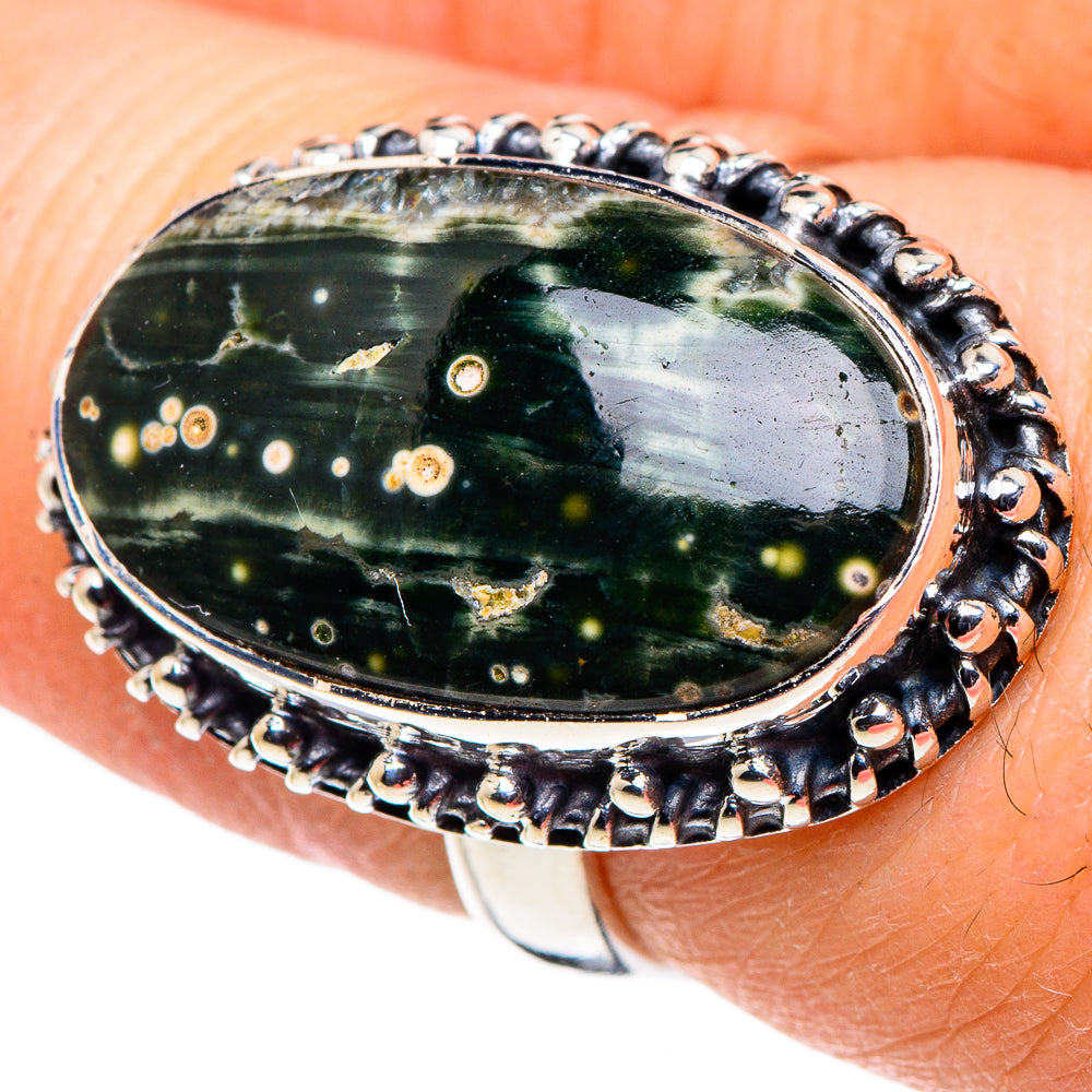 Ocean Jasper Rings handcrafted by Anasilvercos - RING94661