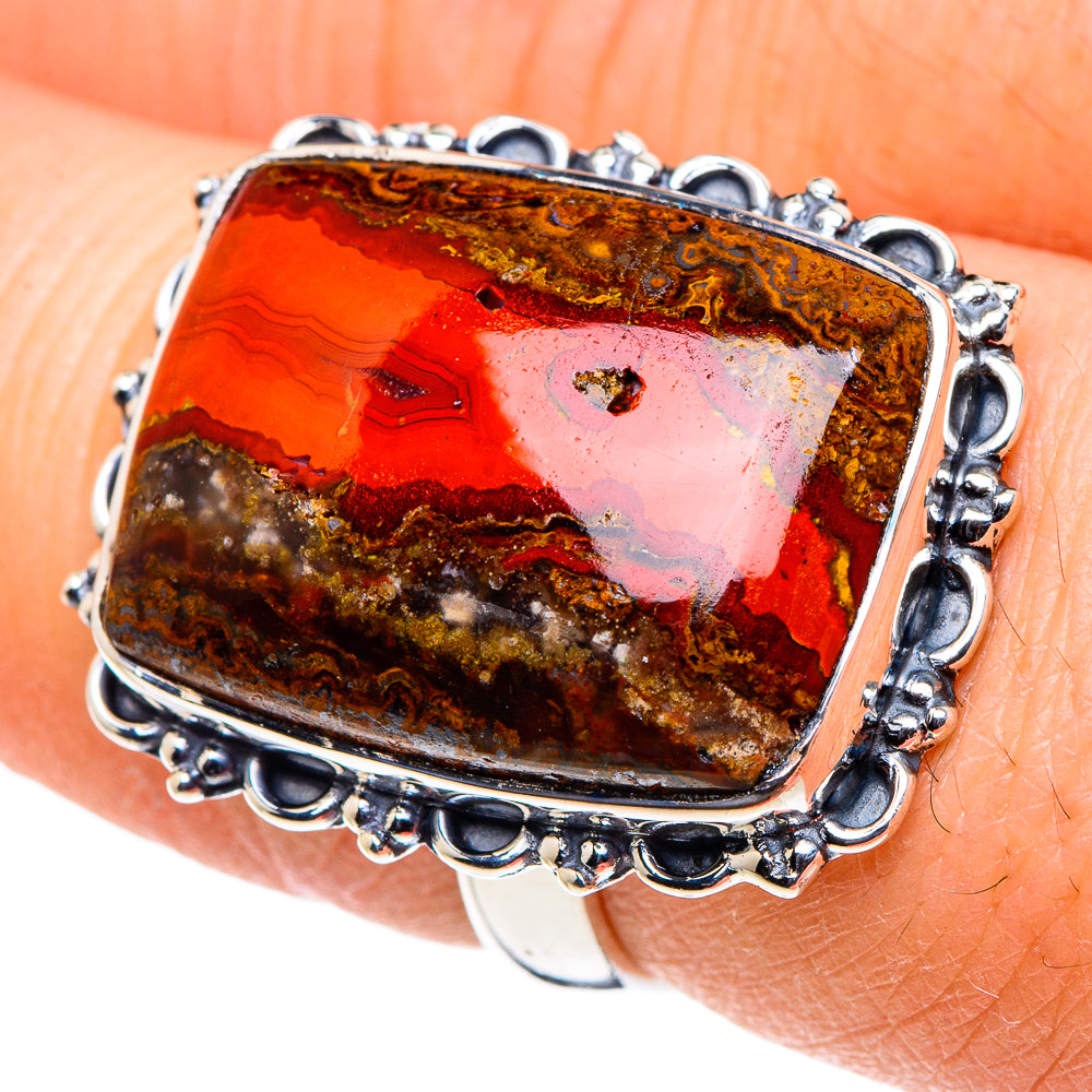 Morocco Agate Rings handcrafted by Anasilvercos - RING94662