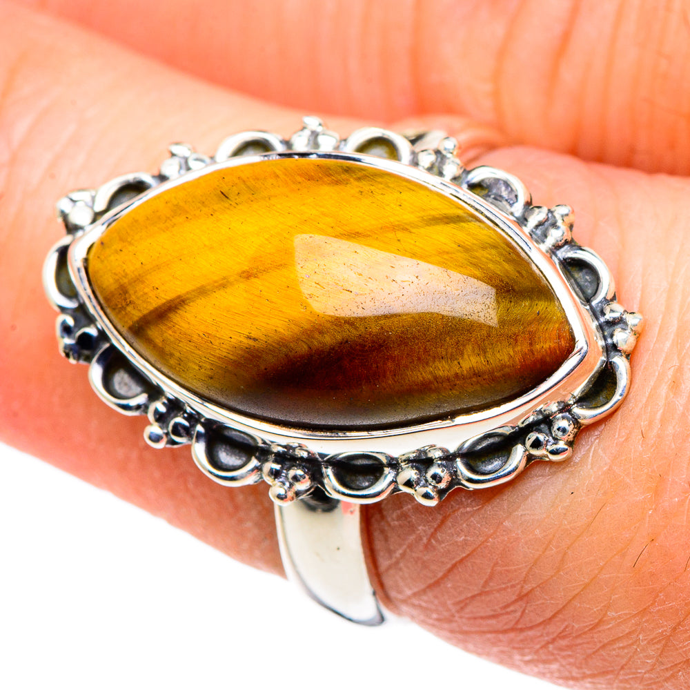 Tiger Eye Rings handcrafted by Anasilvercos - RING94664