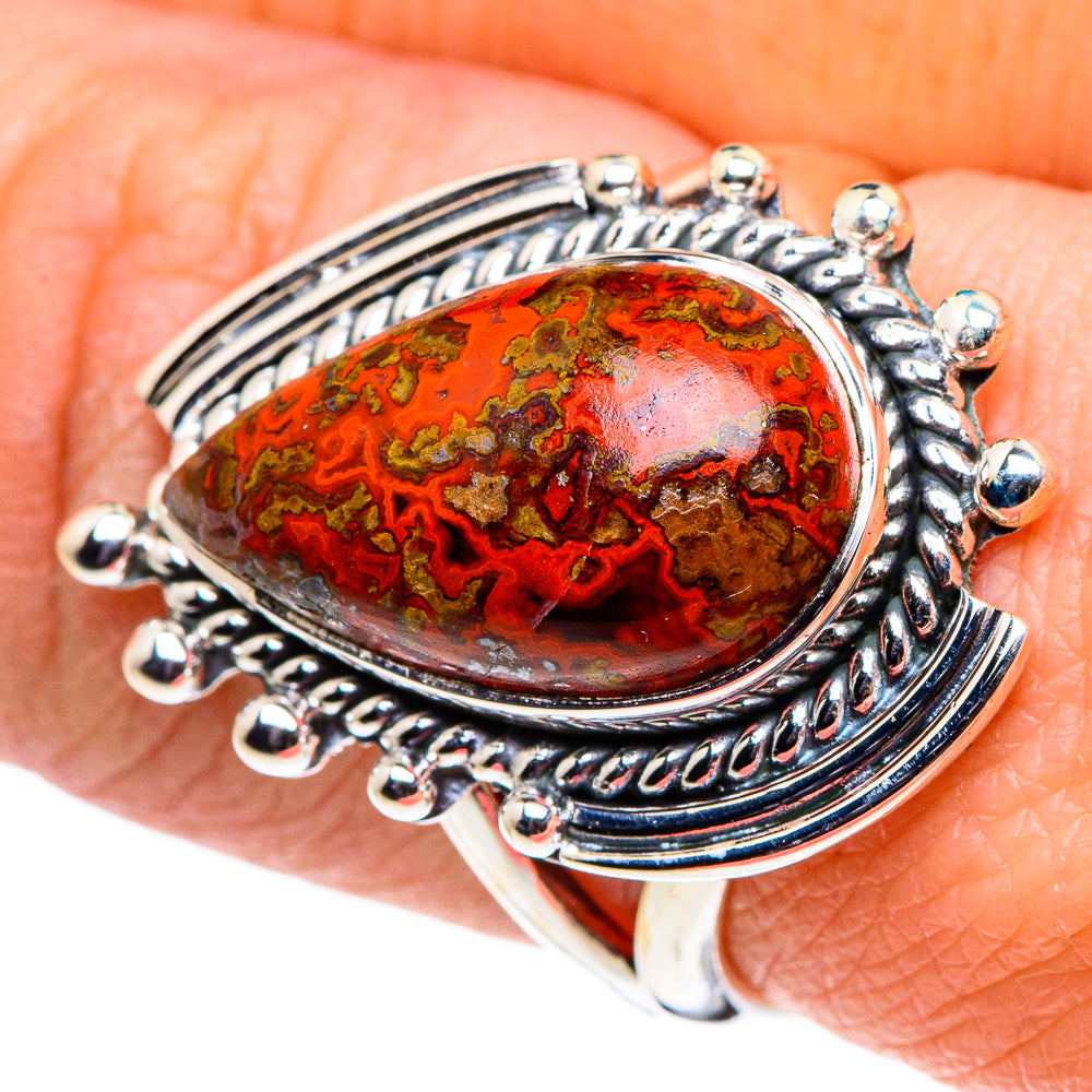 Morocco Agate Rings handcrafted by Anasilvercos - RING94686