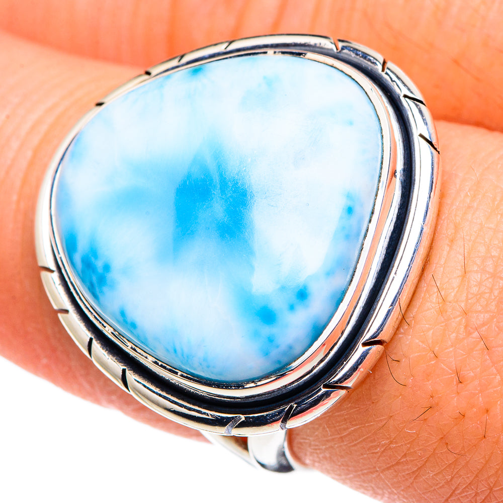 Larimar Rings handcrafted by Anasilvercos - RING94707