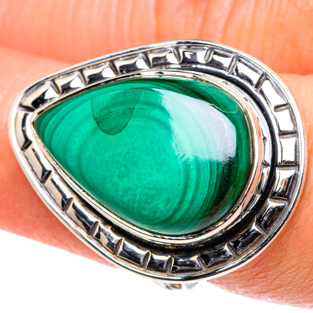 Malachite Rings handcrafted by Anasilvercos - RING94721