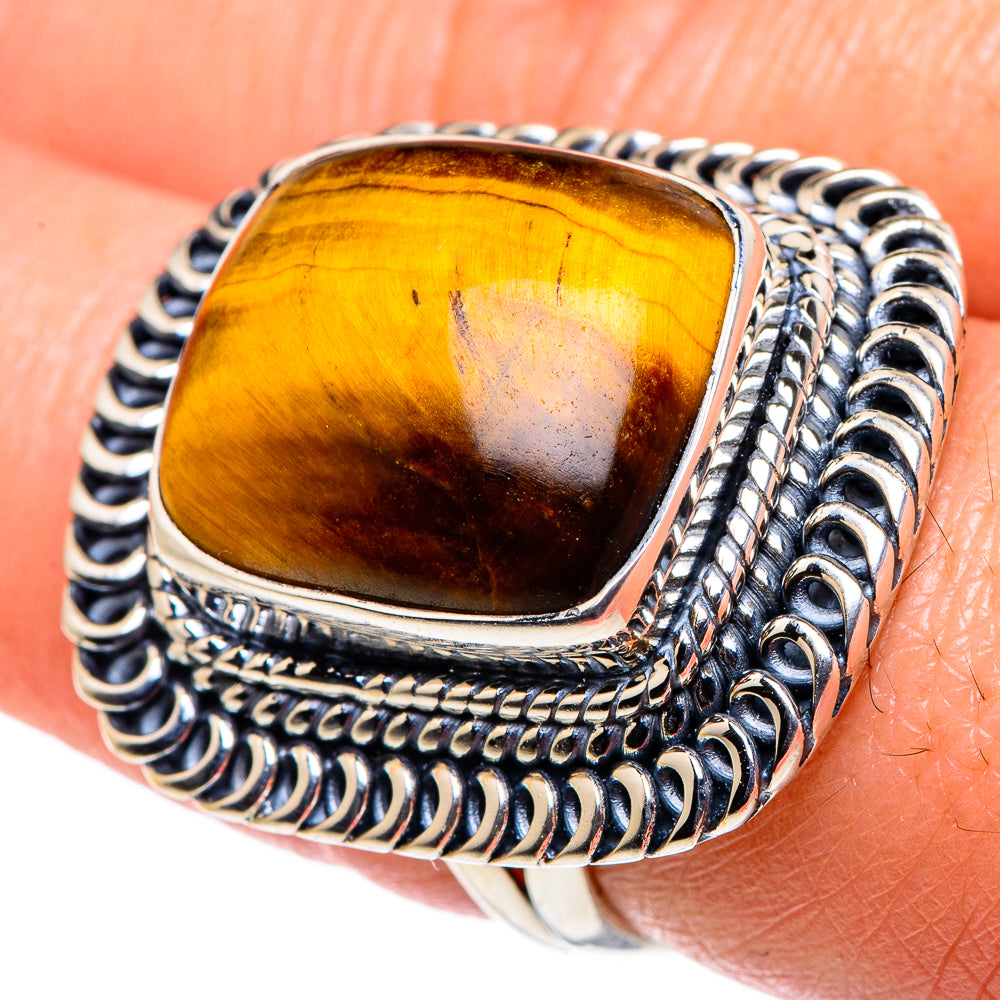 Tiger Eye Rings handcrafted by Anasilvercos - RING94725