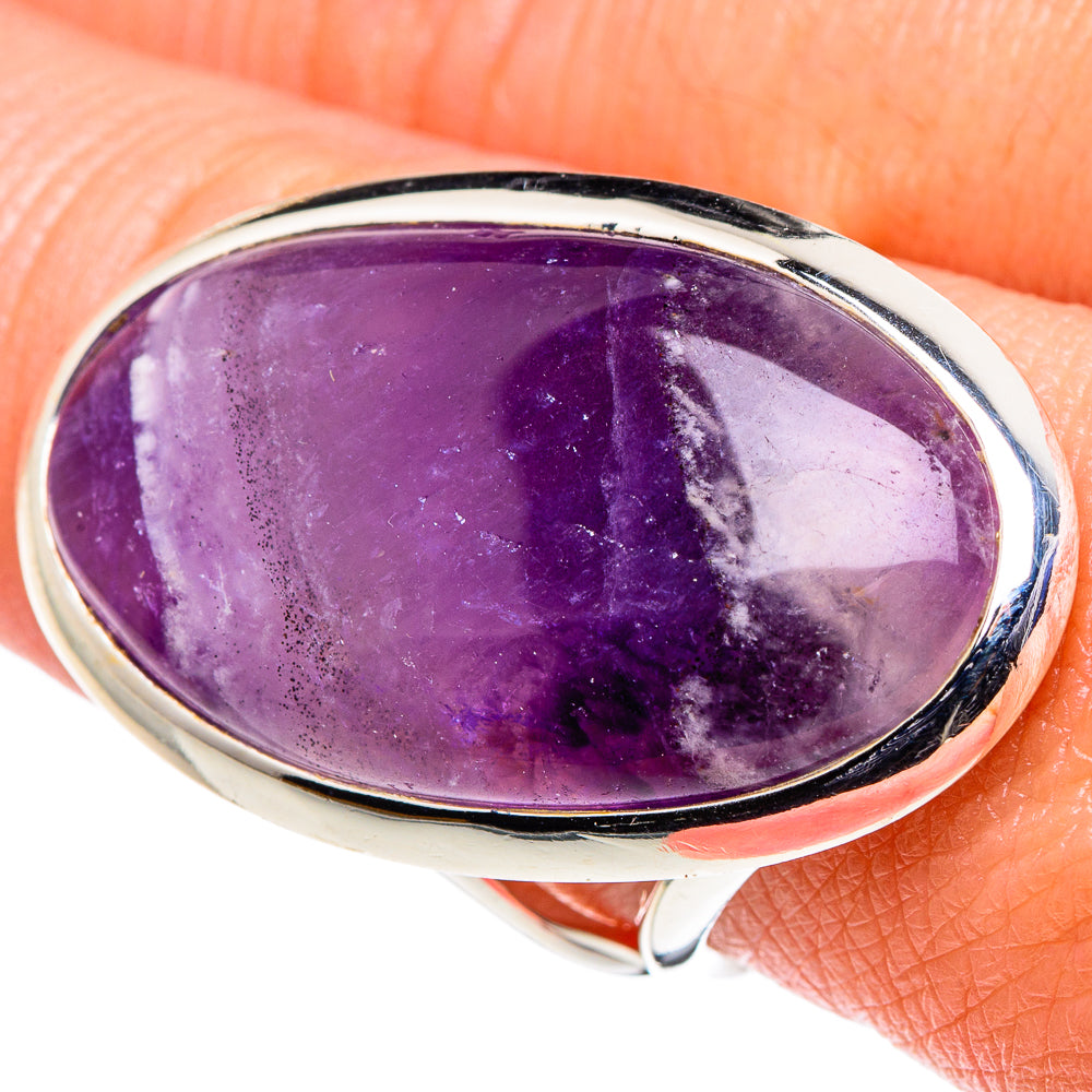 Chevron Amethyst Rings handcrafted by Anasilvercos - RING94746