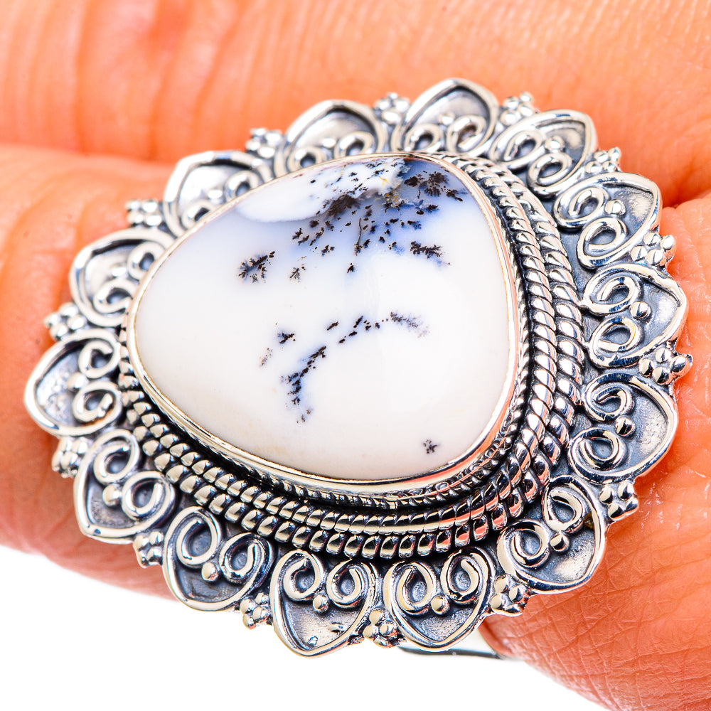 Dendritic Opal Rings handcrafted by Anasilvercos - RING94756