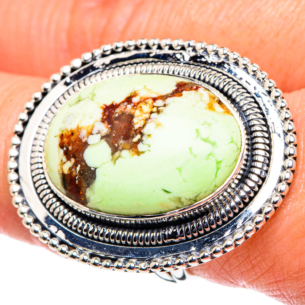 Lemon Chrysoprase Rings handcrafted by Anasilvercos - RING94760
