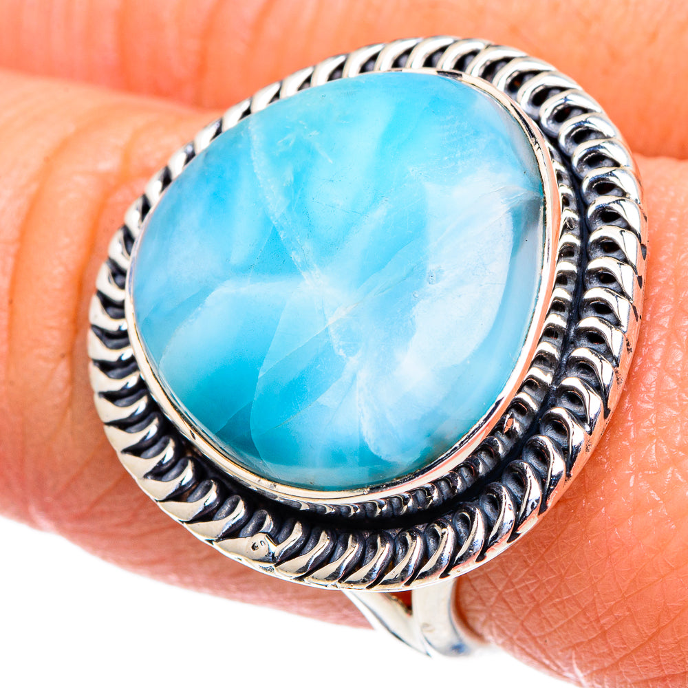 Larimar Rings handcrafted by Anasilvercos - RING94766