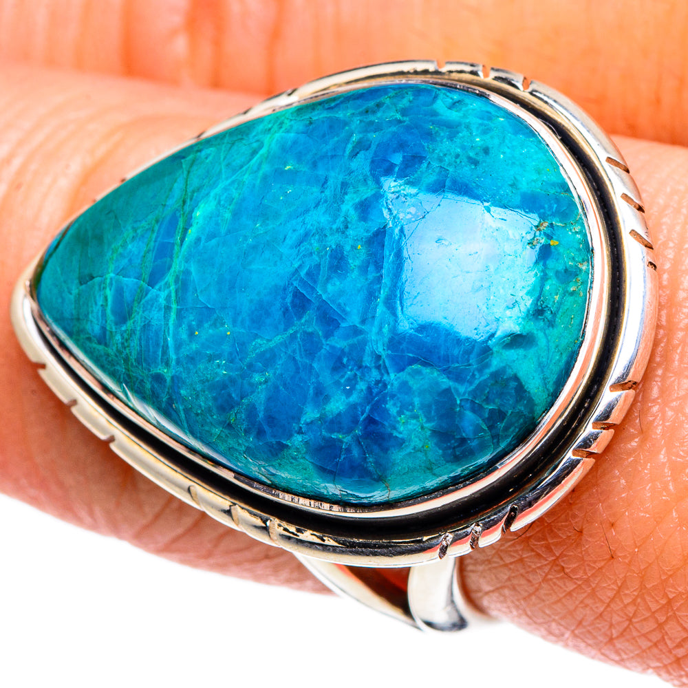 Chrysocolla Rings handcrafted by Anasilvercos - RING94767