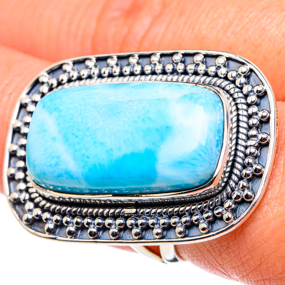 Larimar Rings handcrafted by Anasilvercos - RING94771