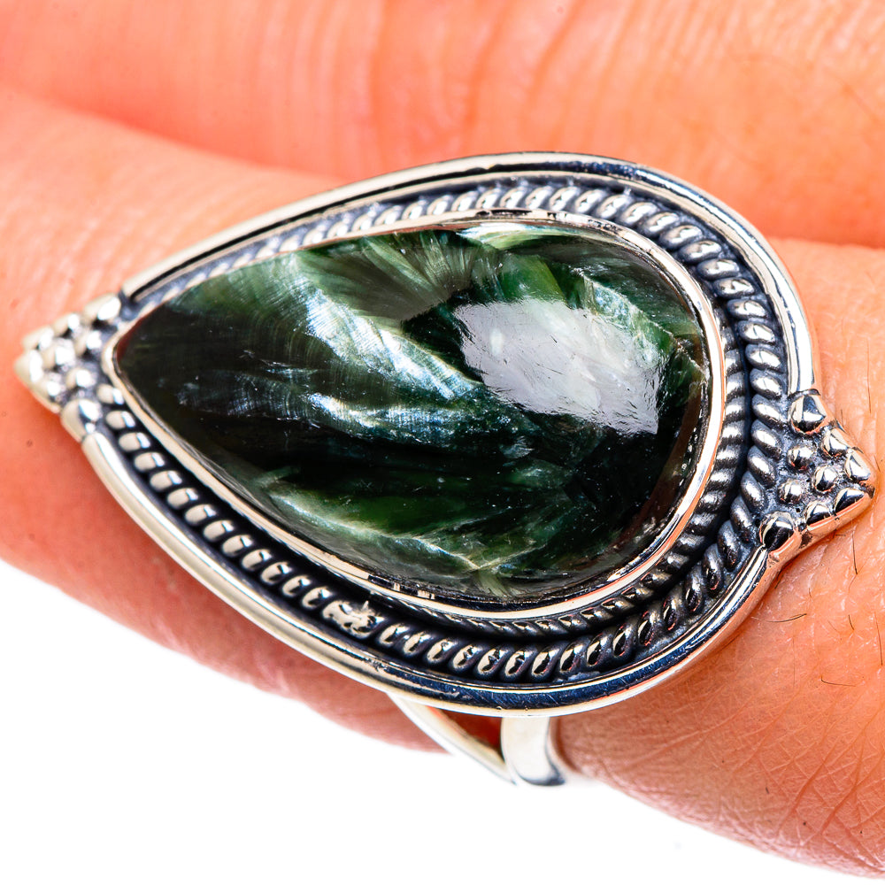 Seraphinite Rings handcrafted by Anasilvercos - RING94783