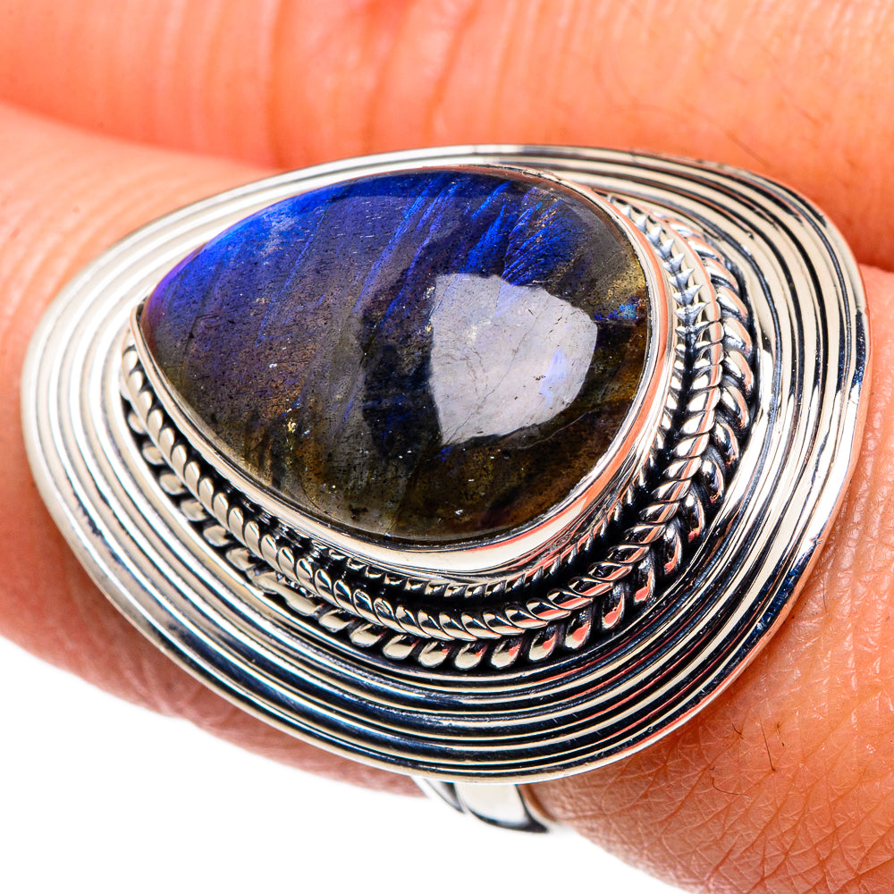 Labradorite Rings handcrafted by Anasilvercos - RING94825