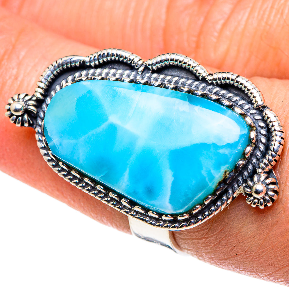 Larimar Rings handcrafted by Anasilvercos - RING94826