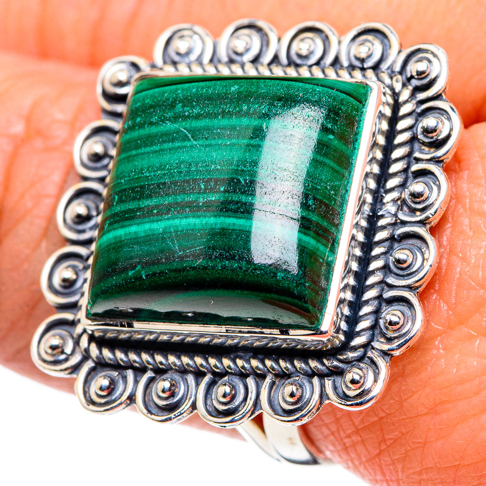Malachite Rings handcrafted by Anasilvercos - RING94829