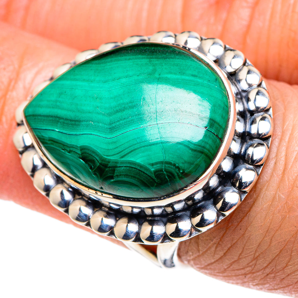 Malachite Rings handcrafted by Anasilvercos - RING94832