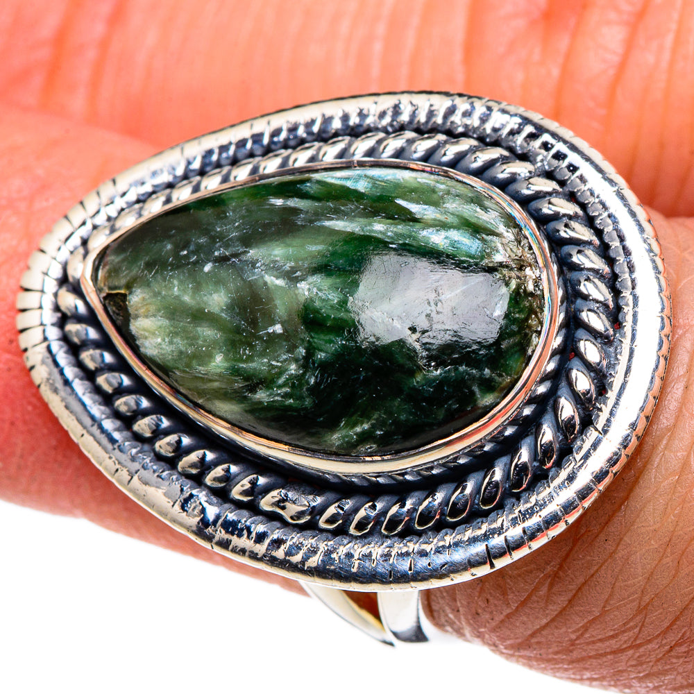 Seraphinite Rings handcrafted by Anasilvercos - RING94835