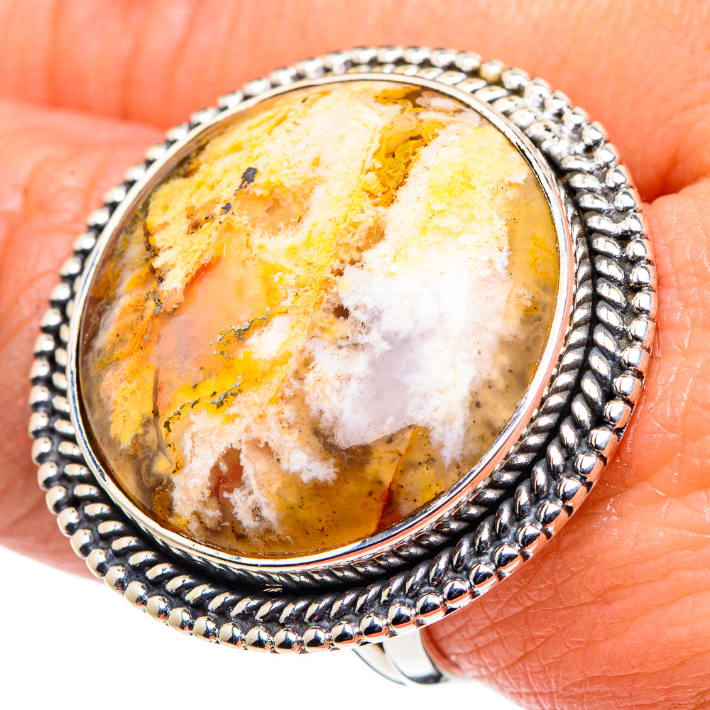 Plume Agate Rings handcrafted by Anasilvercos - RING94843