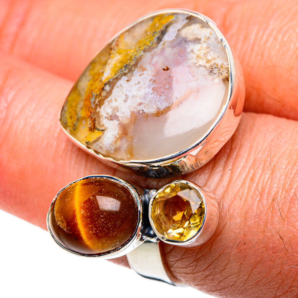 Plume Agate Rings handcrafted by Anasilvercos - RING94845