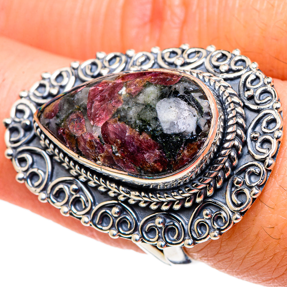 Russian Eudialyte Rings handcrafted by Anasilvercos - RING94850