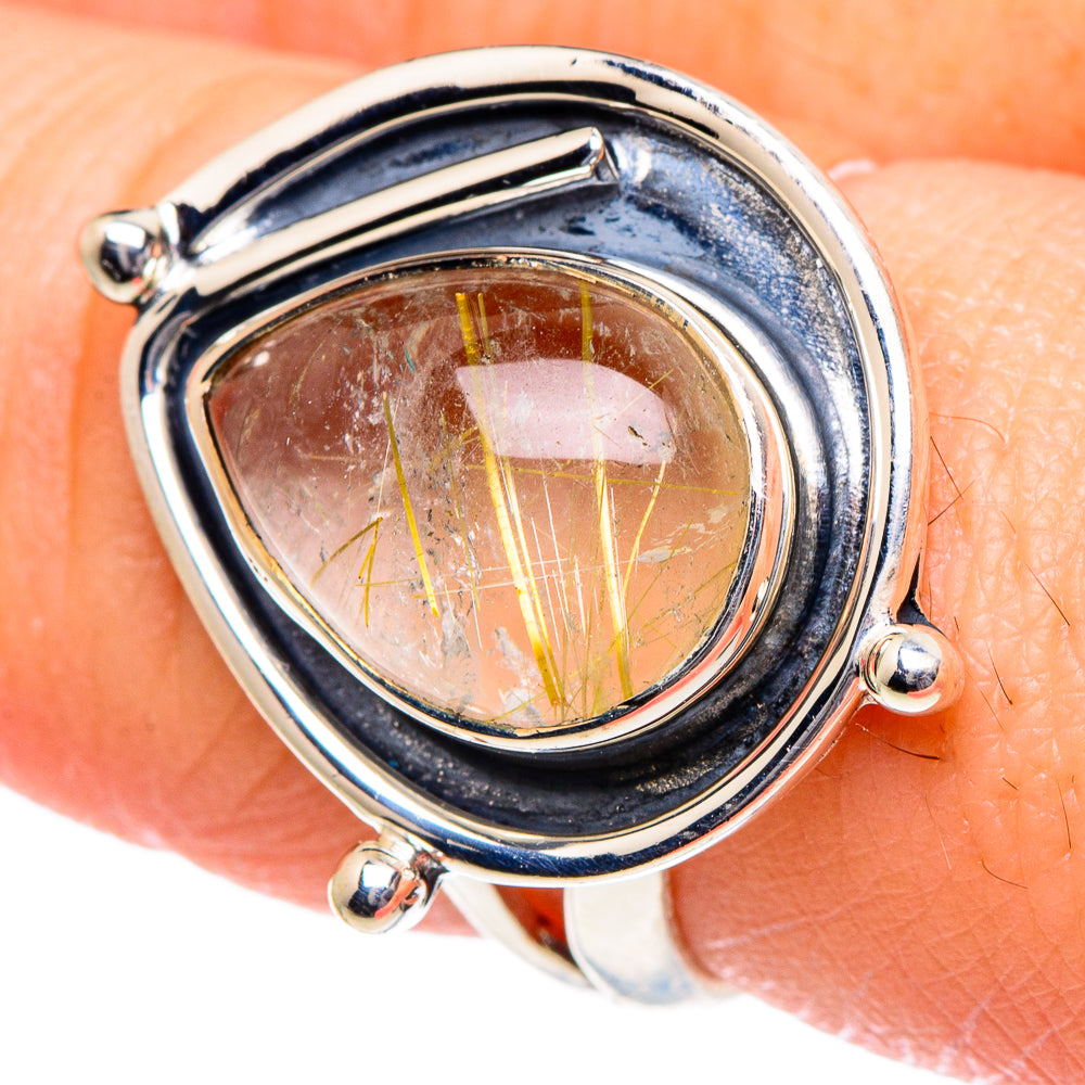 Rutilated Quartz Rings handcrafted by Anasilvercos - RING94881