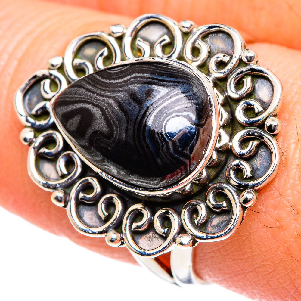Psilomelane Rings handcrafted by Anasilvercos - RING94883