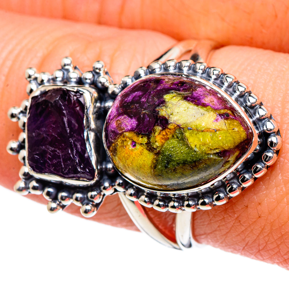Atlantisite, Amethyst Rings handcrafted by Anasilvercos - RING94890