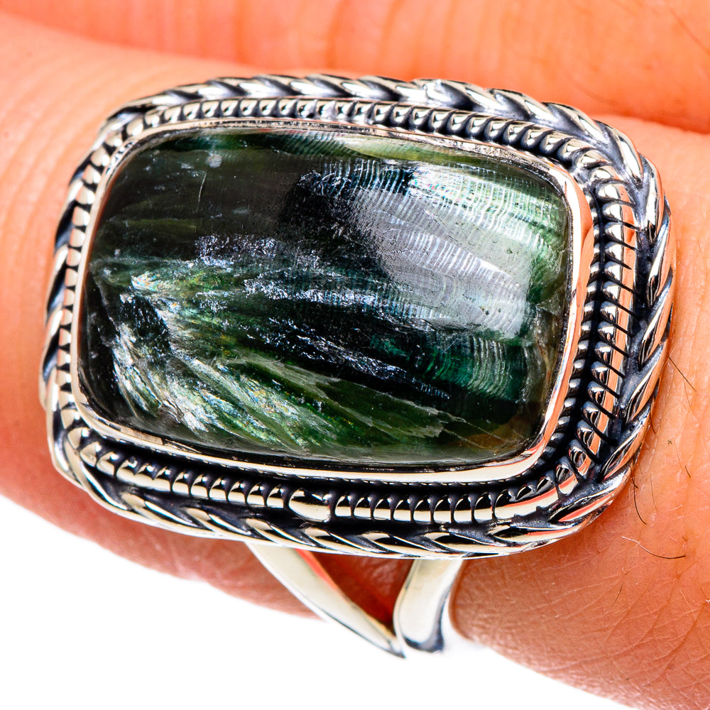 Seraphinite Rings handcrafted by Anasilvercos - RING94899