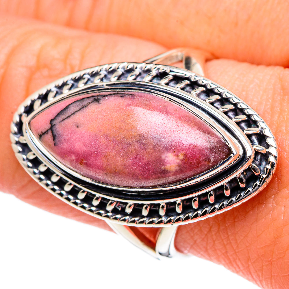 Rhodonite Rings handcrafted by Anasilvercos - RING94905
