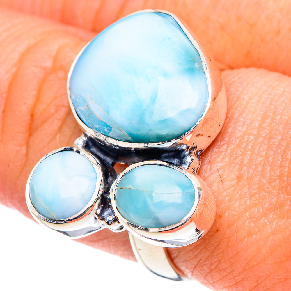 Larimar Rings handcrafted by Anasilvercos - RING94918