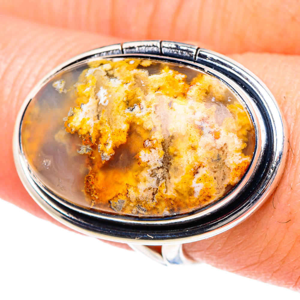 Plume Agate Rings handcrafted by Anasilvercos - RING94927