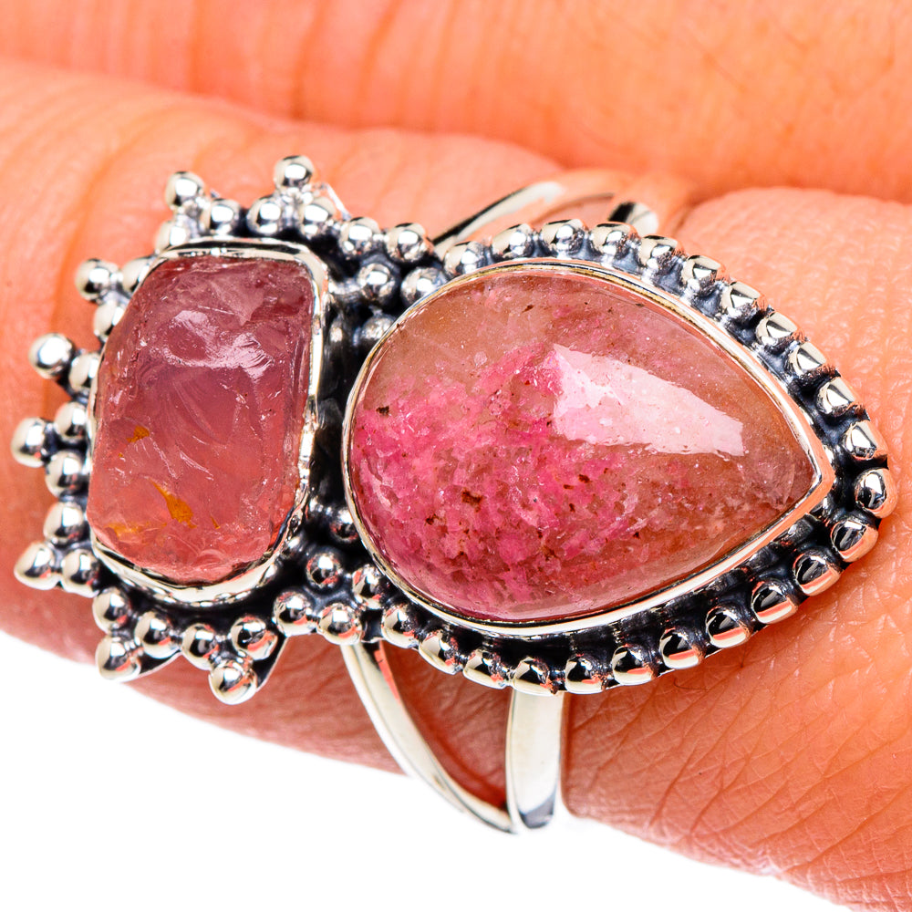 Rose Quartz Rings handcrafted by Anasilvercos - RING94928