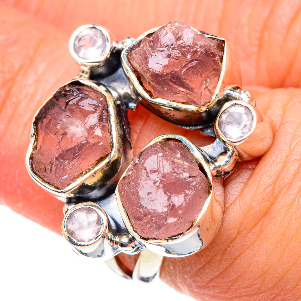 Rose Quartz Rings handcrafted by Anasilvercos - RING94929