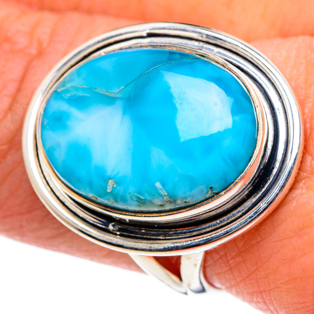 Larimar Rings handcrafted by Anasilvercos - RING94944
