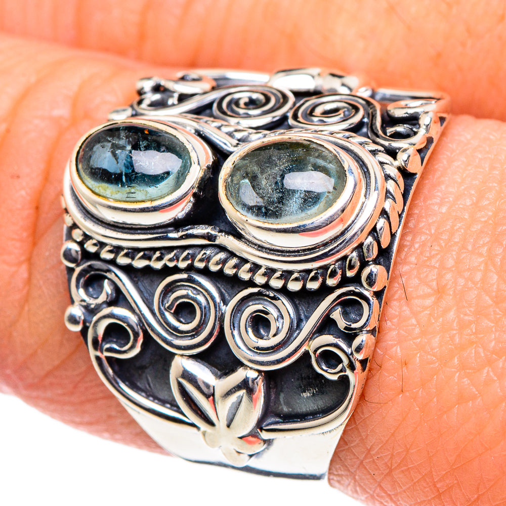 Aquamarine Rings handcrafted by Anasilvercos - RING94945