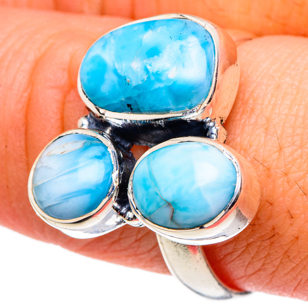 Larimar Rings handcrafted by Anasilvercos - RING94948