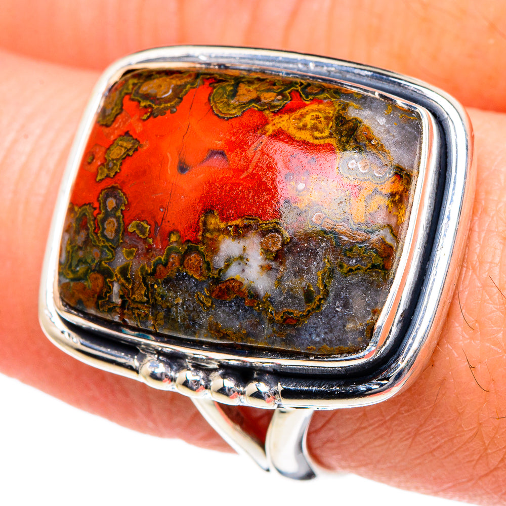 Morocco Agate Rings handcrafted by Anasilvercos - RING94952