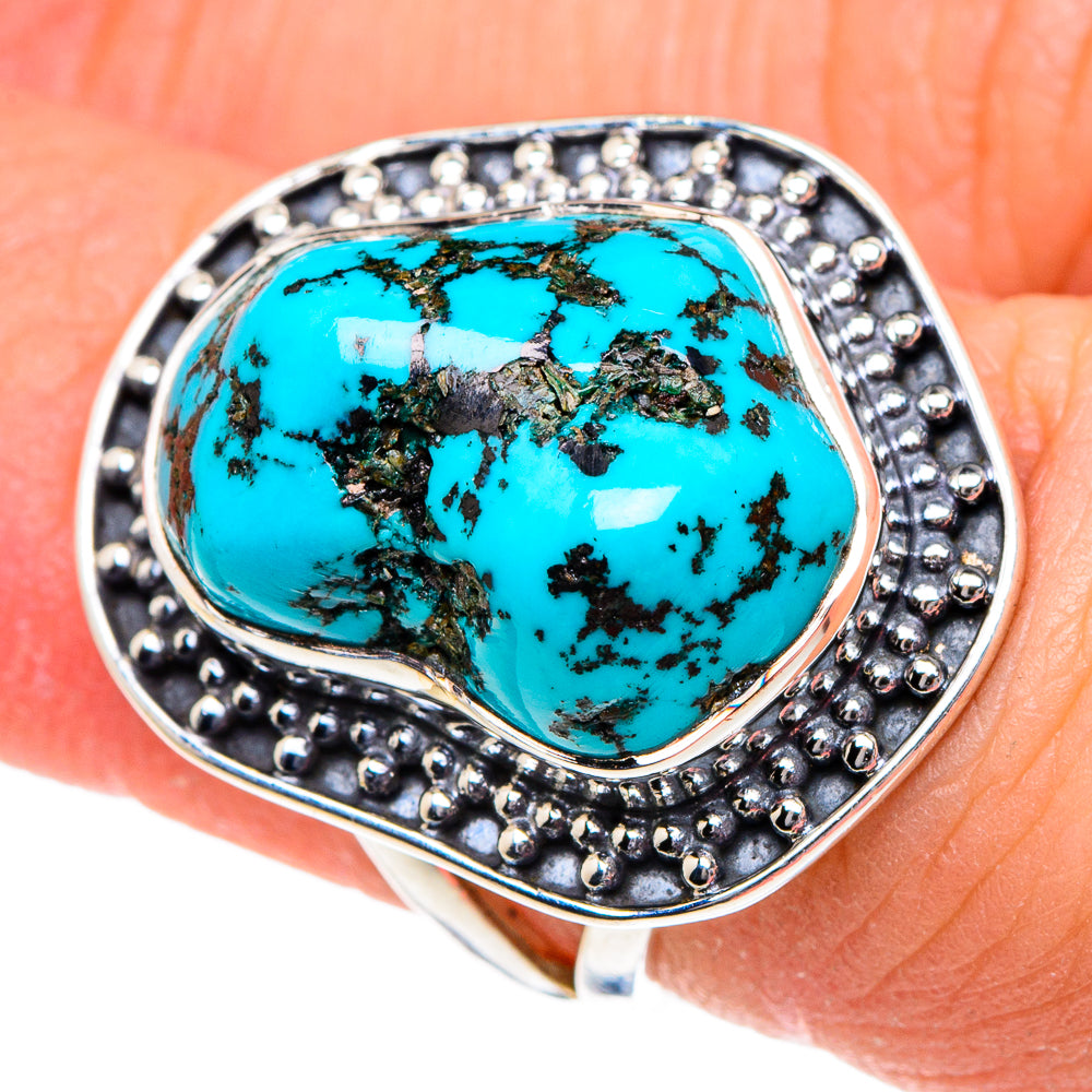 Tibetan Turquoise Rings handcrafted by Anasilvercos - RING94963
