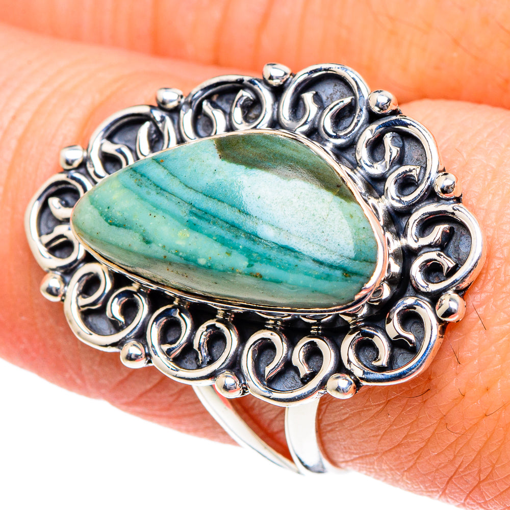 Ocean Jasper Rings handcrafted by Anasilvercos - RING94965