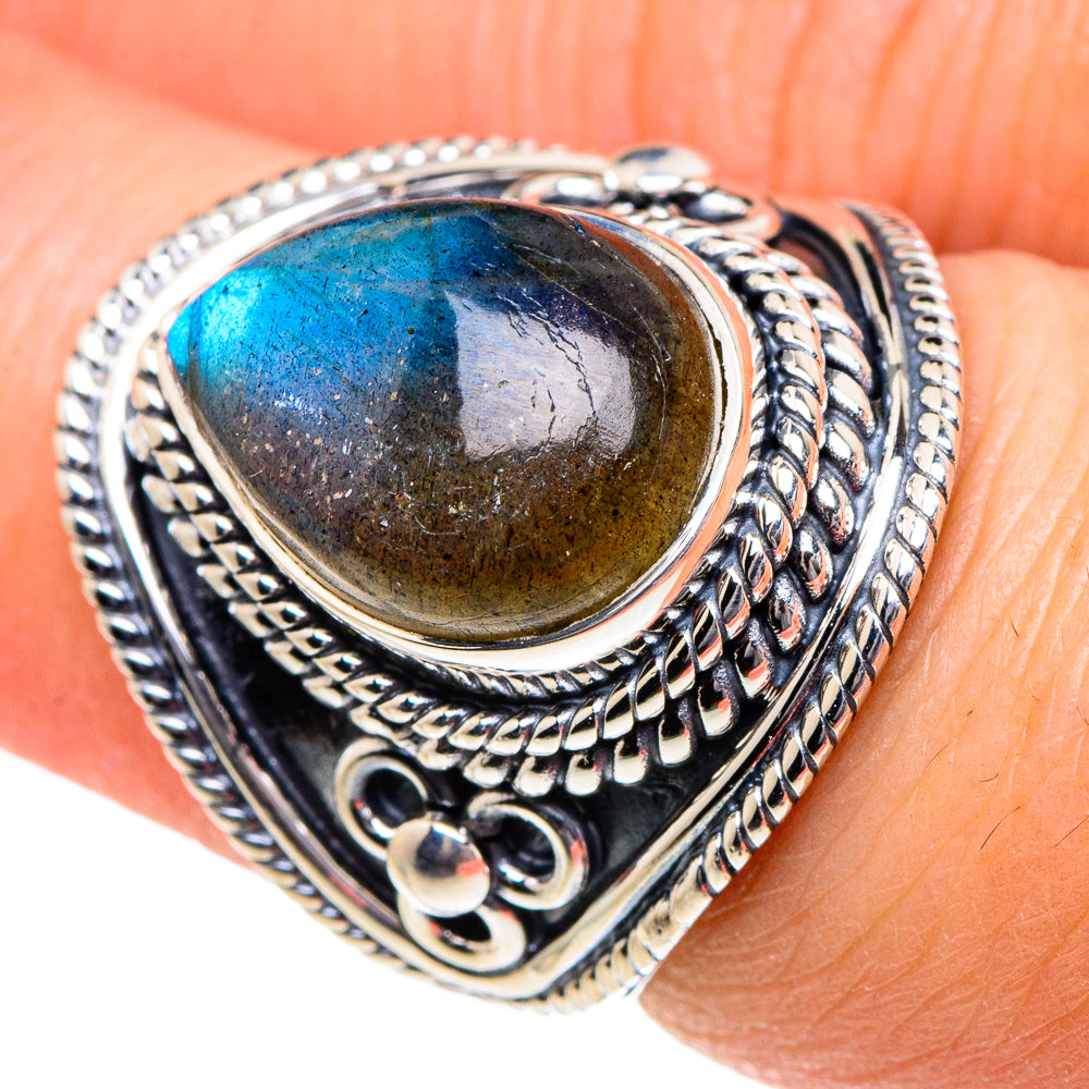 Labradorite Rings handcrafted by Anasilvercos - RING94972