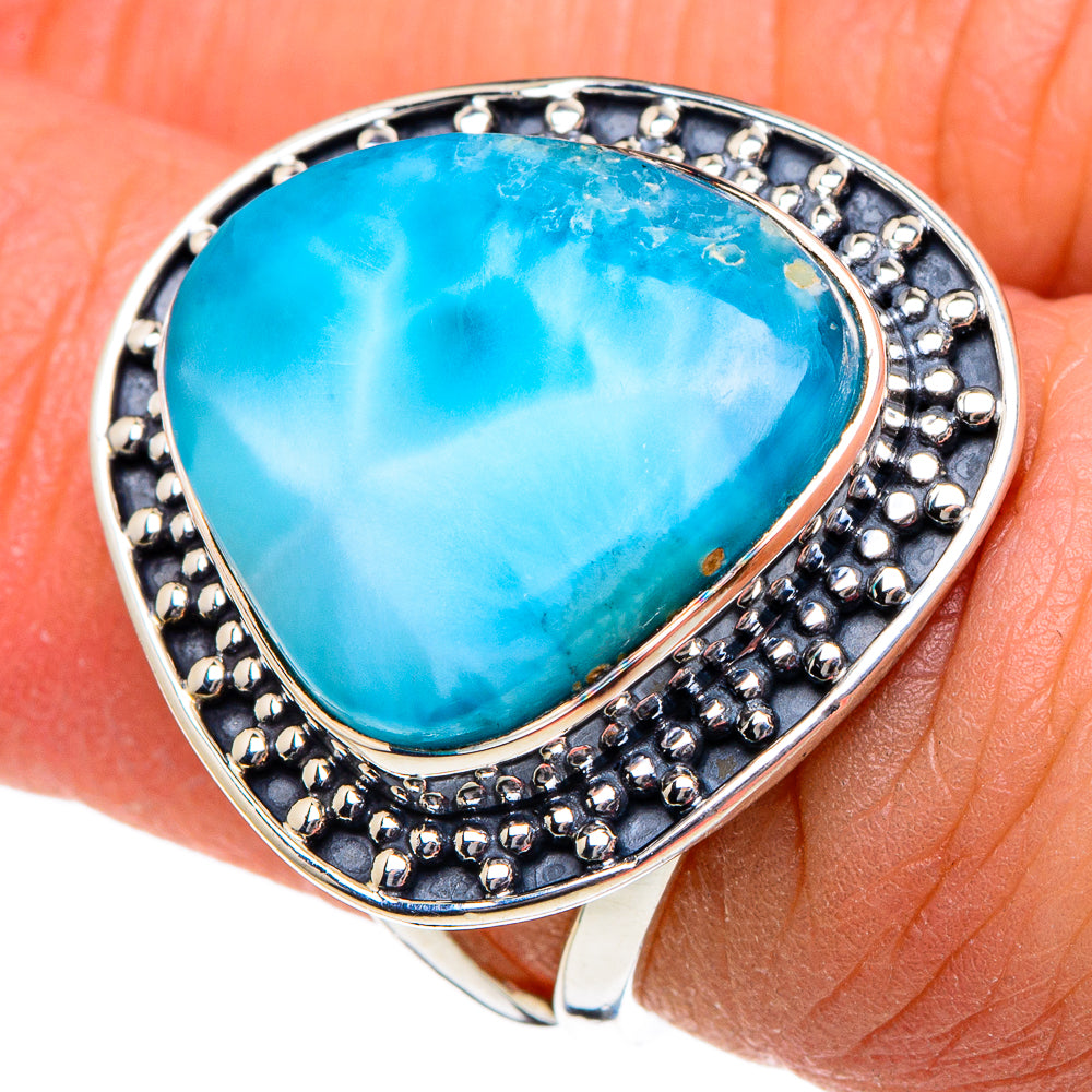 Larimar Rings handcrafted by Anasilvercos - RING94975